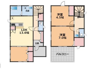 西石井一戸建の物件間取画像